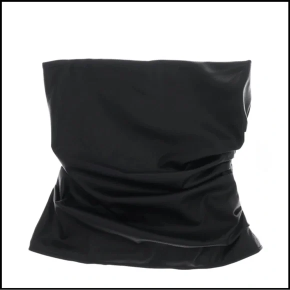 NWT YOUNG FABULOUS & BROKE BLACK STRAPLESS RUCHED TOP Sz SMALL - Picture 4 of 8